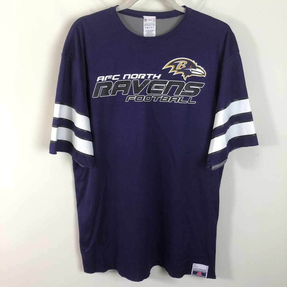 Baltimore Ravens NFL Team Apparel AFC North Football Jersey Men's L Purple Gray